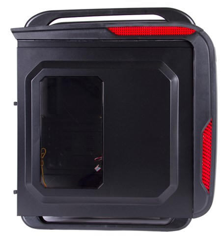 Black Lion IT1523 Midi Tower Musta, Punainen