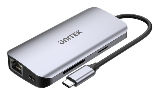 UNITEK D1122A01 gränssnittshubbar 2 x USB 3.2 Gen 2 (3.1 Gen 2) Type-C 1000 Mbit/s Grå UNITEK D1122A01 gränssnittshubbar 2 x USB 3.2 Gen 2 (3.1 Gen 2) Type-C 1000 Mbit/s Grå