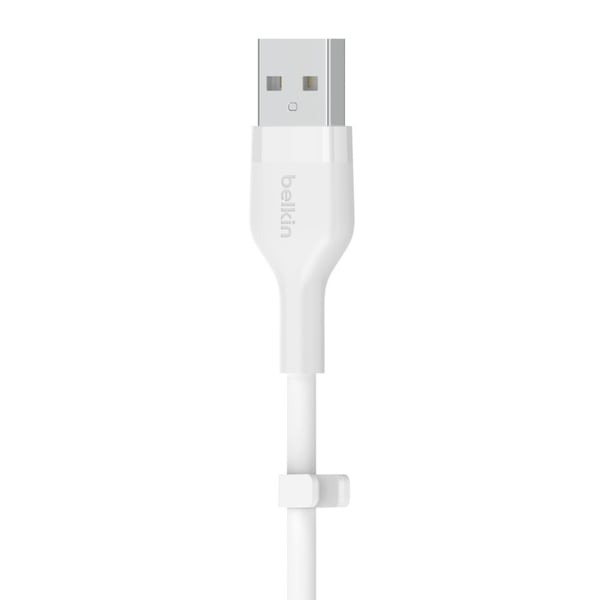 Belkin Cbl Scicone USB-A LTG 2M blc Hvid