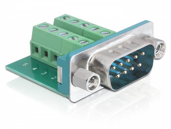 DeLOCK Sub-D 9-p M 9-p D-Sub M Vihreä, Hopea