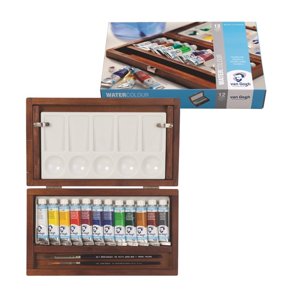 Miniatyrbillede 1 af 2: Van Gogh 20840112 vandbaseret maling Blå, Grøn, Grå, Rød, Hvid, Gul 10 ml Rør 12 stk