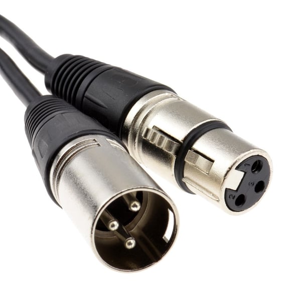 kenable 007388 lydkabel 1 m XLR (3-pin) Sort