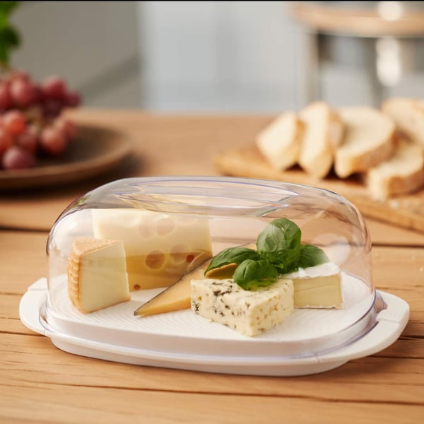 Rotho Fresh Transparent, Vit Plast Rektangulär