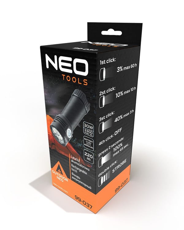 Miniatyrbild 7 av 7: NEO tools 99-037 ficklampor