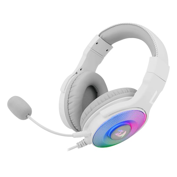 REDRAGON H350W-RGB kuulokkeet ja kuulokemikrofoni Langallinen Pääpanta Pelaaminen USB A-tyyppi Valkoinen