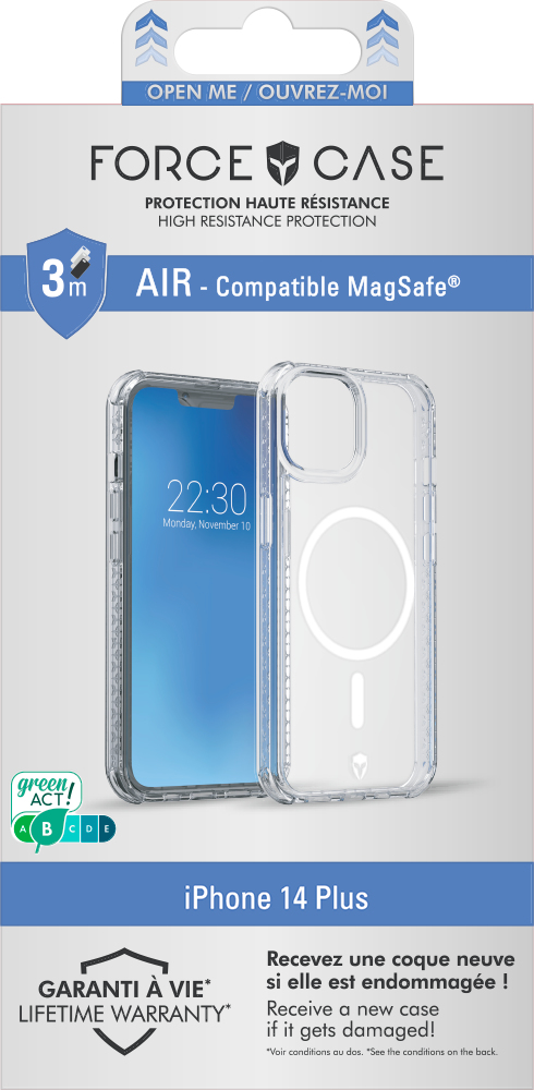 Miniatyrbild 4 av 5: FORCE CASE FCAIRMAGIP14MT mobiltelefonfodral Mobilskal Transparent