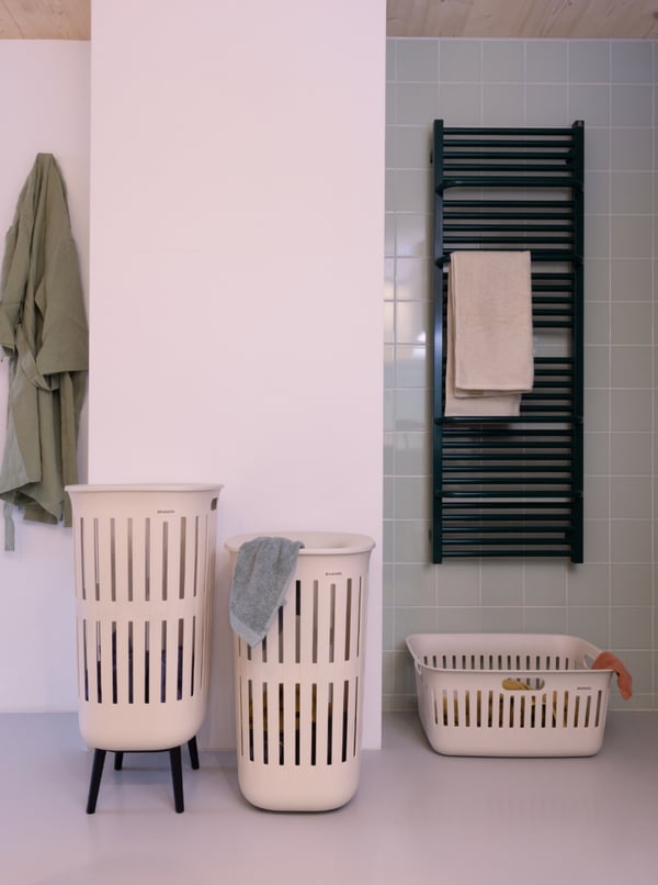 Miniatyrbillede 8 af 9: Brabantia Collect-It vasketøjskurv 40 L Rektangulær Genanvendt plast Beige