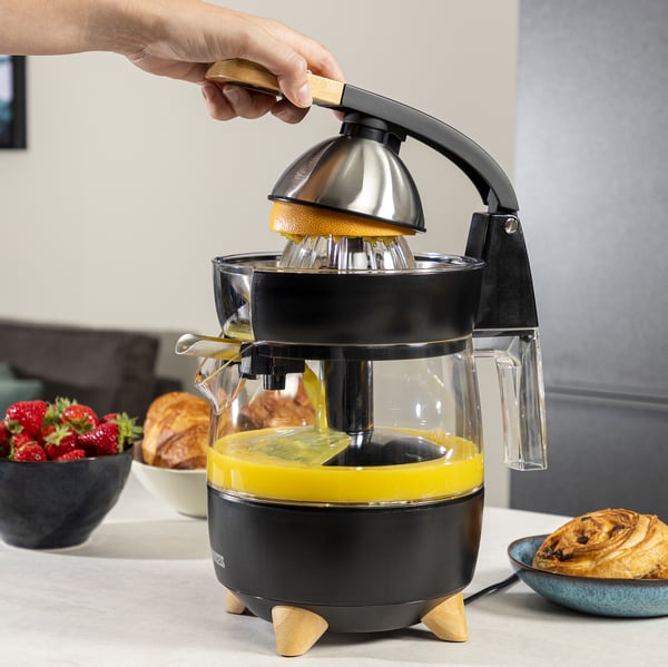 Miniatyrbillede 16 af 17: Princess 201862 elektrisk citruspresser 1 L 300 W Sort, Transparent, Træ