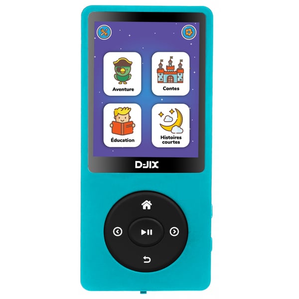 Miniatyrbillede 1 af 4: D-Jix M-StoryKids MP3 afspiller Turkisfarve, Sort