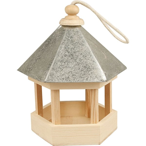Creativ Company Bird Table with zinc roof fugle foderautomat Fyrretræ Træ Hængende