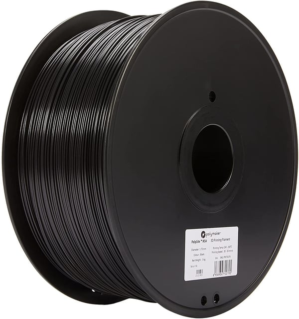 Miniatyrbillede 5 af 11: Polymaker PM70991 3D print materiale Acrylonitril styren-acrylat (ASA) Sort 5 kg