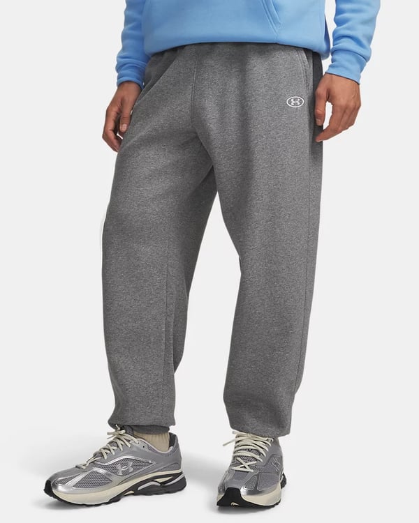 Under Armour Rival Fleece Hanstik Grå Polyester, Bomuld