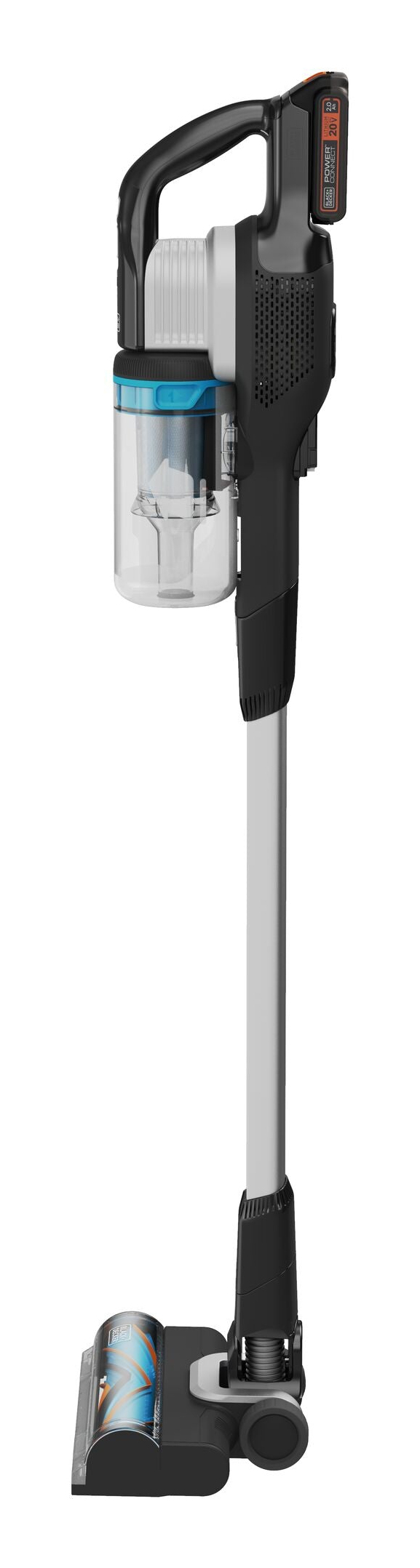 Miniatyrbillede 9 af 16: Black & Decker BHFEB520D1 stav støvsuger & elektrisk kost 2-i-1 stangstøvsuger Batteri Dry Poseløs Sort, Transparent, Hvid 2 At