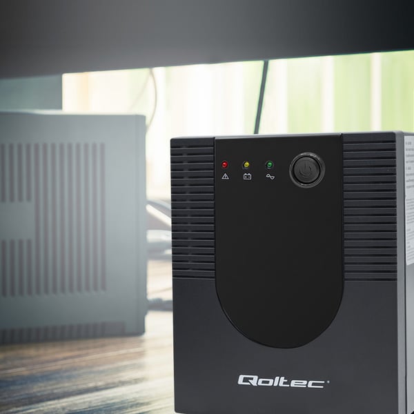 Qoltec 53775 UPS-enhed Interaktivt indgangsstik 1,2 kVA 720 W 4 AC stikkontakt(er)