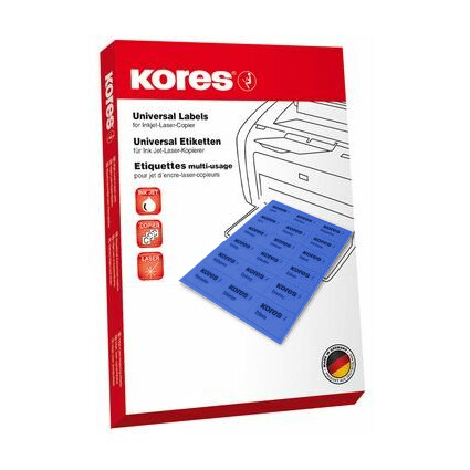 Kores L19061.251 olimmade etiketter 100 styck Blå Rektangel Kores L19061.251 olimmade etiketter 100 styck Blå Rektangel
