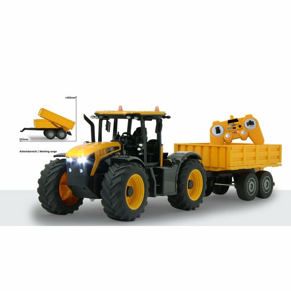 JAMARA JCB Fastrac Traktor med tiptrailer 1 24 2.4GHz