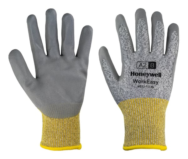 Honeywell WE22-7113G-8/M beskyttende håndbeklædning Beskyttende vanter Grå Glasfiber, Polyurethan