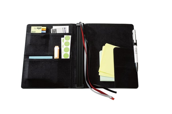 Miniatyrbillede 6 af 7: Sigel CF133 personlig timemanager Pap, Læder Sort