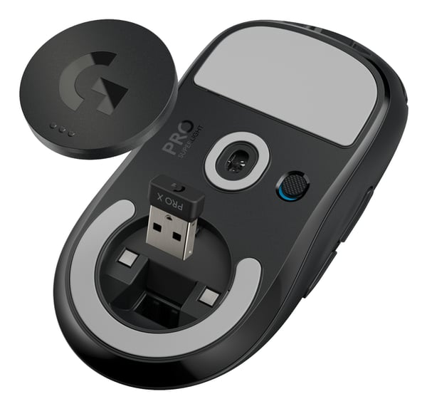 Logitech G 910-005880 datormöss Spela högerhand RF Trådlös 25600 DPI