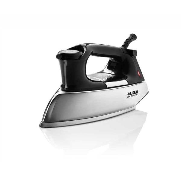 Miniatyrbild 1 av 4: Haeger DI-120.001B strykjärn Torrstrykjärn Aluminiumstryksula 1200 W Svart, Stål