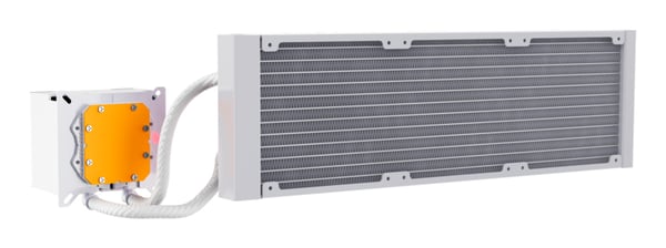 XYZ HYDROVIEW AIO 360 Suoritin All-in-one-nesteenjäähdytin 12 cm Valkoinen 1 kpl