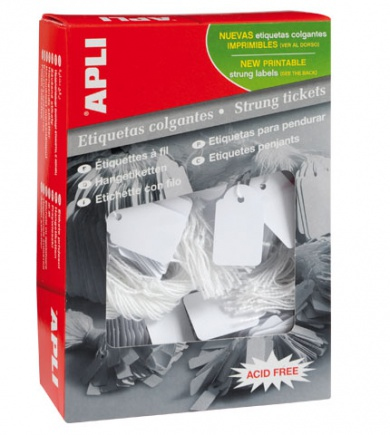 APLI 00389 olimmade etiketter 1000 styck Vit APLI 00389 olimmade etiketter 1000 styck Vit
