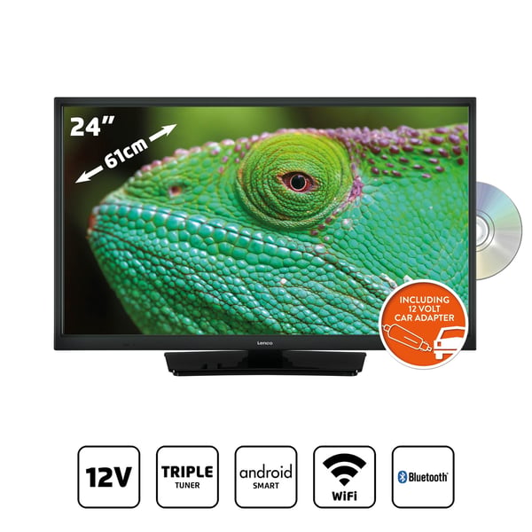 Lenco LED-2463BK (V2) 61 cm (24") HD Smart-TV Wi-Fi Svart 300 cd/m²