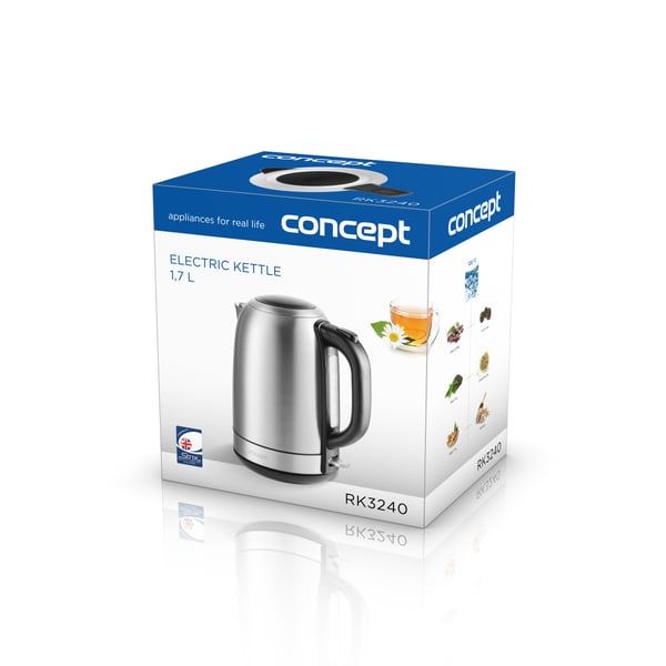 Concept RK3240 vattenkokare 1,7 l 2200 W Rostfritt stål