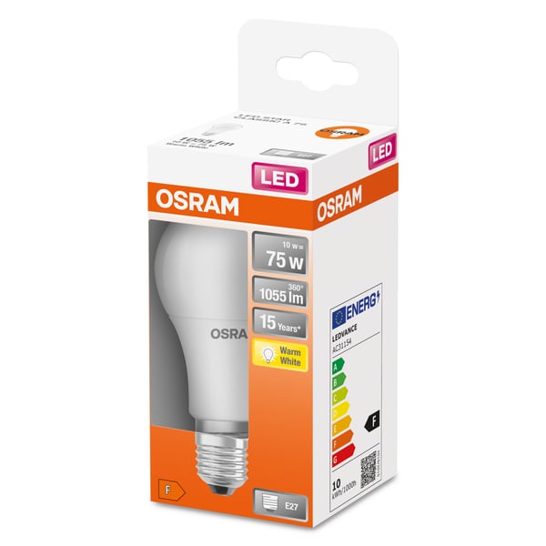 Miniatyrbillede 6 af 6: Osram STAR LED-lampe Varm hvid 2700 K 10,5 W E27 F