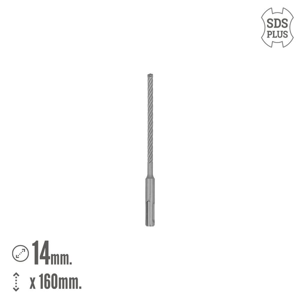 Miniatyrbillede 3 af 5: Wolfpack Broca Sds Plus 8 Filos Cortantes Especial Para Hormigon Armado Ø 6 x 160 mm.