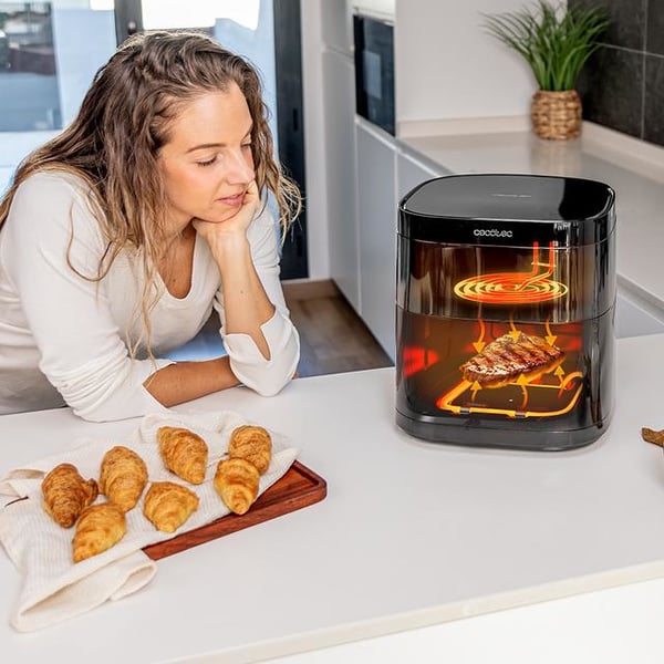 Cecotec 03292 frituregryde Enkelt 6 L Enkeltstående 2200 W Varmluftsteger Sort