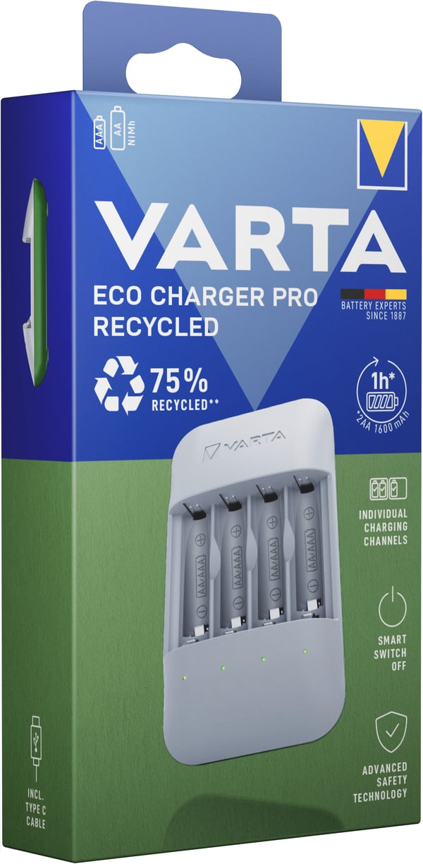 Pikkukuva 7 / 7: Varta Eco Charger Pro laturi Kotitalousakku USB