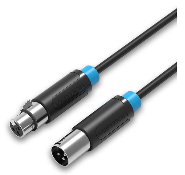 Vention BBFBF lydkabel 1 m XLR Sort