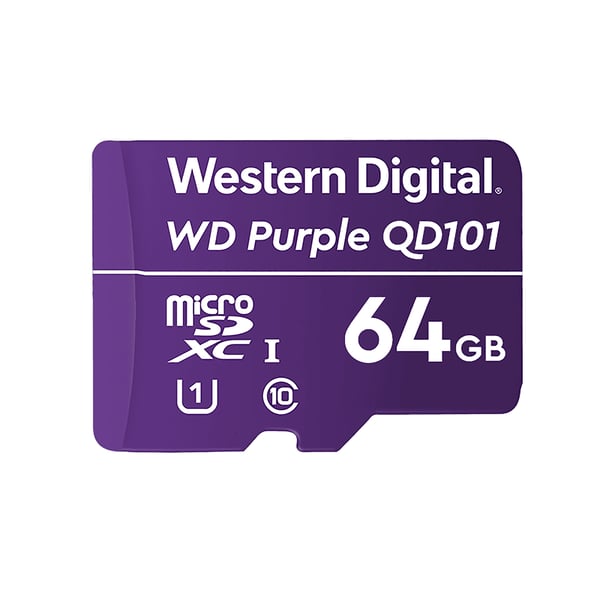 Western Digital WD Purple SC QD101 64 GB MicroSDXC Klass 10 Western Digital WD Purple SC QD101 64 GB MicroSDXC Klass 10