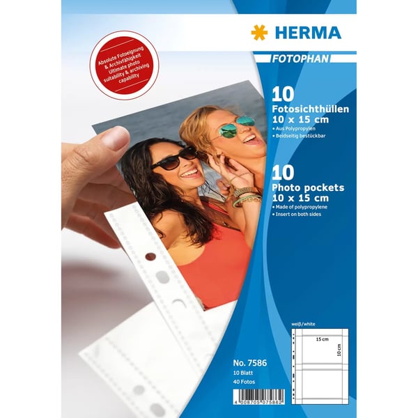 HERMA 7586 arkbeskytter Polypropylen (PP) 10 stk