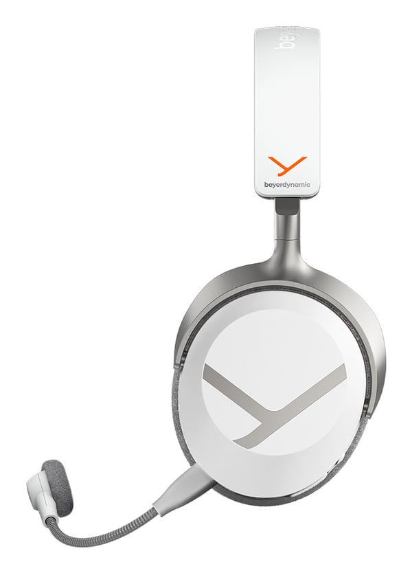 Beyerdynamic MMX 100 Wireless Headset Kabel & Trådlös Huvudband Spela USB Type-C Bluetooth Vit, Grå