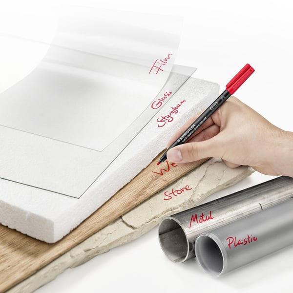 Staedtler Lumocolor permanent pen 317 vedenkestävä tussi 6 kpl