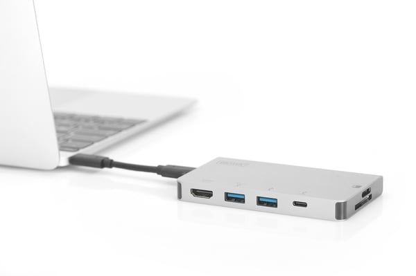 Digitus DA-70867 dockingstation USB 3.2 Gen 1 (3.1 Gen 1) Type-C Sølv