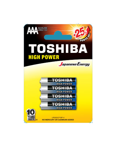 Toshiba LR03GCP BP-4 husholdningsbatteri Engangsbatteri AAA Alkaline