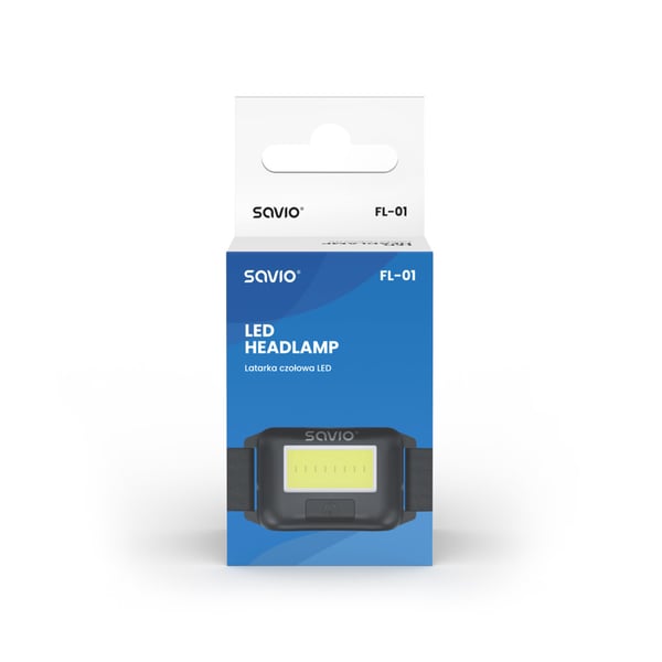Miniatyrbild 4 av 7: Savio FL-01 ficklampor Svart Pannbandsficklampa LED