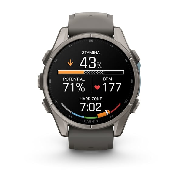 Garmin fēnix 9 3,3 cm (1.3") AMOLED 43 mm Digitaalinen 416 x 416 pikseliä Kosketusnäyttö Titaani Wi-Fi GPS (satelliitti)