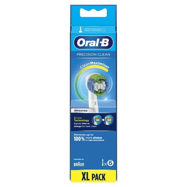 Miniatyrbild 1 av 8: Oral-B Precision Clean 80339356 tandborsthuvuden 6 styck Blå, Vit