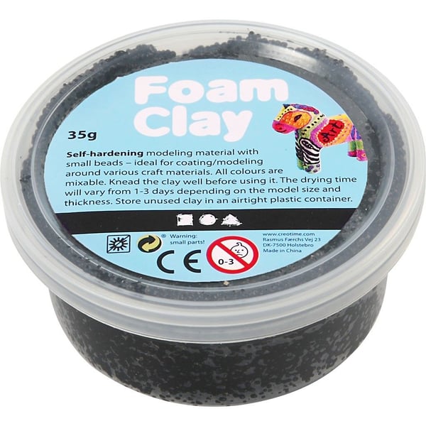 Creativ Company Foam Clay Modellering ler 35 g Sort 1 stk
