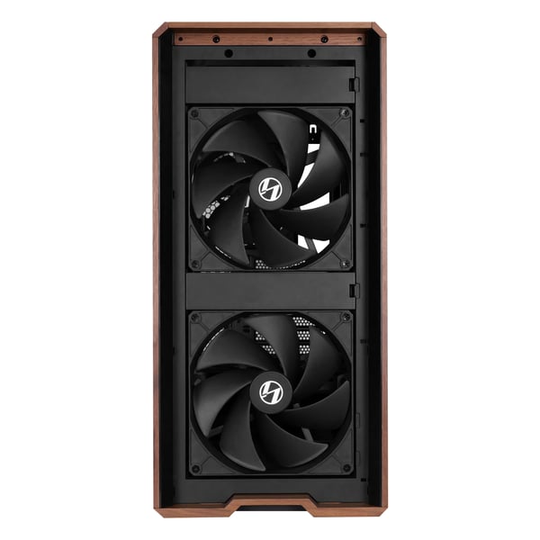 Lian Li Lancool LAN217X tietokonekotelo Midi Tower Musta, Puu