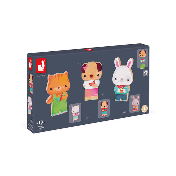 Miniatyrbillede 6 af 7: JANOD Funny Magnets - Pets køleskabsmagnet Træ 1 stk