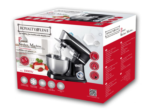 Royalty Line RL-PKM1900.7 Black matberedare 1900 W 6,5 l Svart, Rostfritt stål