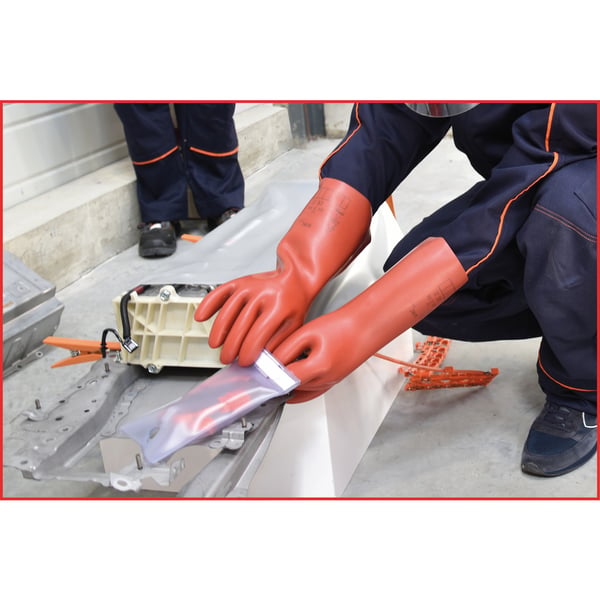 KS Tools 117.0014 skyddshandske Isolerade handskar Röd Latex