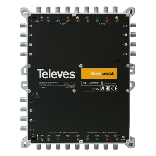 Televes 714602 satellit multikontakt 9 inputs 21 outputs