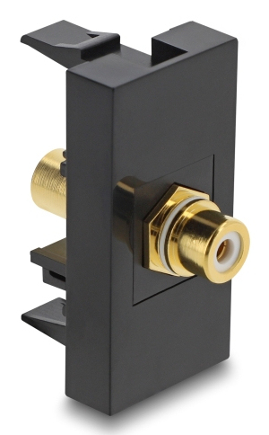 Miniatyrbild 1 av 3: DeLOCK Easy 45 eluttag RCA Svart, Vit