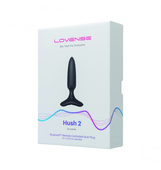 Pikkukuva 5 / 5: Lovense Hush 2 Anustappi Musta Pii 1 kpl